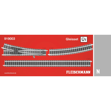 Coffret de rails N ballasté Fleischmann Ü1