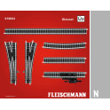 Coffret de rails N ballasté Fleischmann Ü2