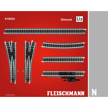 Coffret de rails N ballasté Fleischmann Ü2 Coffret de rails N ballasté Fleischmann Ü2