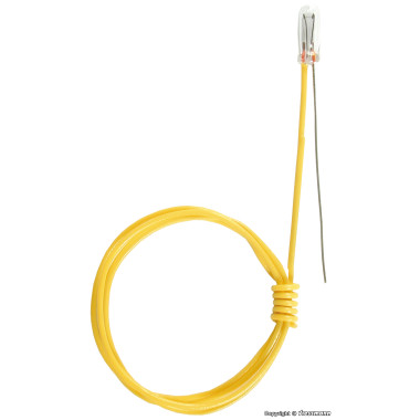 Ampoule blanche 16V 30 mA Diam.2,3 mm avec cable