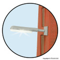 Lampadaire mural industriel, LED, blanc