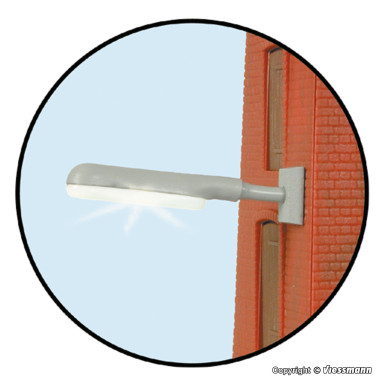 Lampadaire mural industriel, LED, blanc