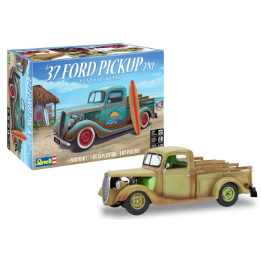 Maquette Ford Pickup Street Rod 1937 avec planche de surf