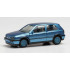 Herpa HERP034074-002 - Miniature VW Golf III VR6 bleu métallisé, avec jantes bleues
