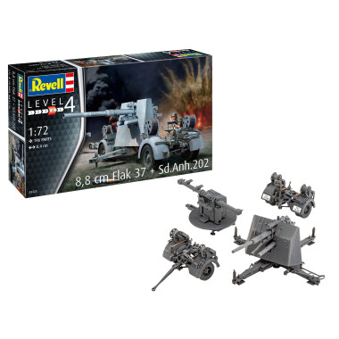 Maquette 8,8 CM FLAK 37 + SD.ANH.202