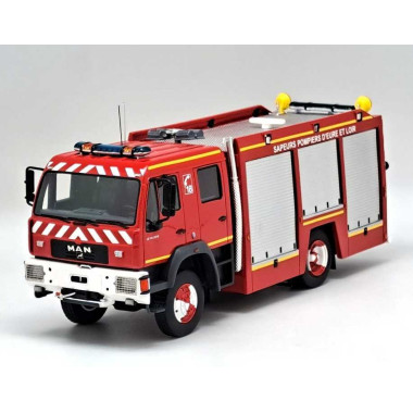 Miniature MAN LE 14.220 BEMAEX FSR SDIS 28 Eure et Loir, balisage blanc
