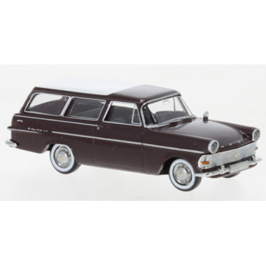Miniature Opel P2 Caravan, rouge bordeaux / blanc, 1960