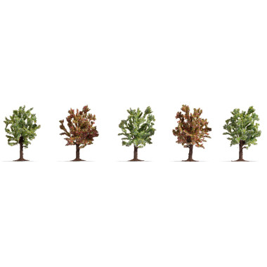 Arbres fruitiers en fleurs, 5 pcs, 8 cm de haut Arbres fruitiers en fleurs, 5 pcs, 8 cm de haut