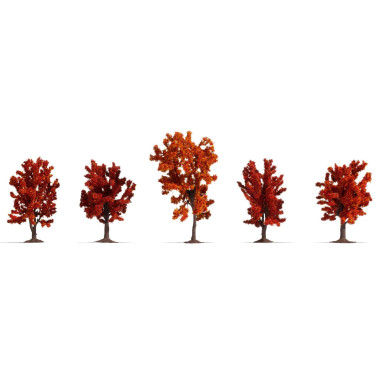 Arbres d'automne, 5 pcs, 8-10 cm de haut Arbres d'automne, 5 pcs, 8-10 cm de haut