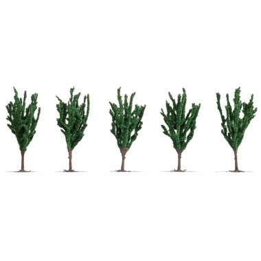 Peupliers, 5 pcs, 12 cm de haut Peupliers, 5 pcs, 12 cm de haut