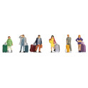 Voyageurs avec valises