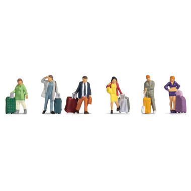 Voyageurs avec valises Voyageurs avec valises