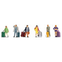 Voyageurs avec valises