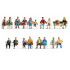 Noch NOCH16131 - Set XL "Gens assis"; 18 figurines (sans banc)