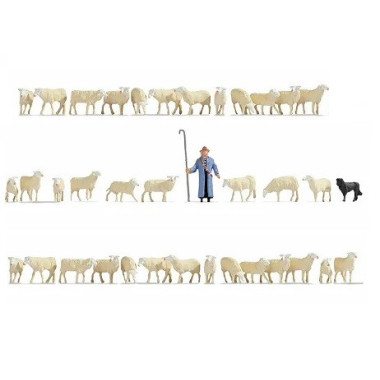 Set XL "Moutons et berger", 37 figurines